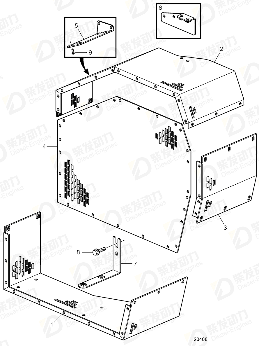 VOLVO Belt protector 3835338 Drawing